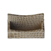 Protacini Breeze Beige Italian Crocodile Leather Business Card Holder